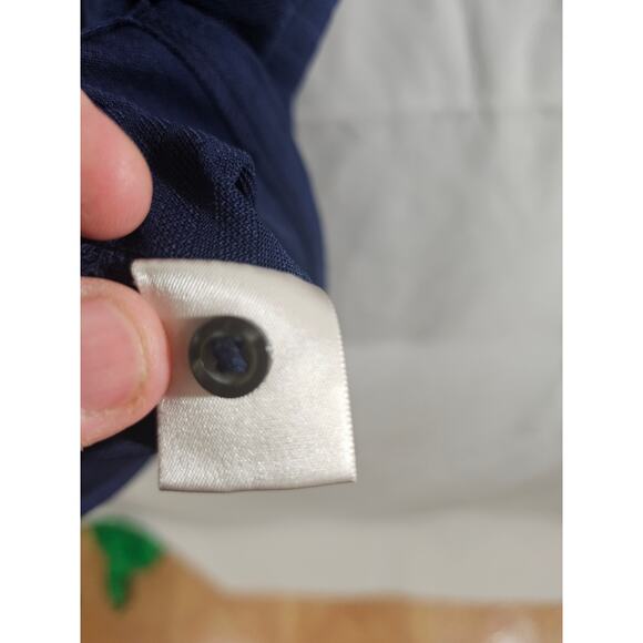 St Johns Bay Performance Polo Shirt Mens Large Navy Blue Short Sleeve Quick Dry - Picture 5 of 7